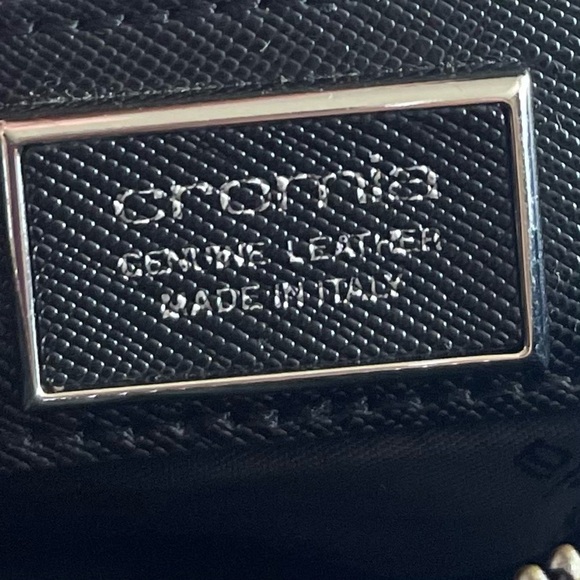 Cromia Black Leather Purse- Made in Italy - Picture 9 of 11